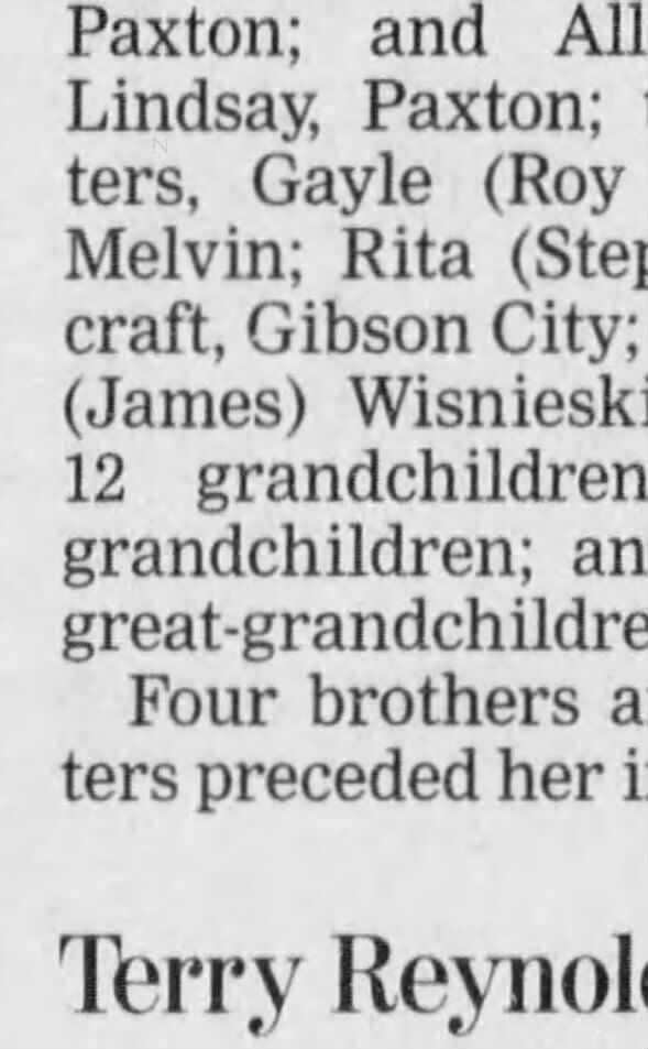 Clipping from The Pantagraph
